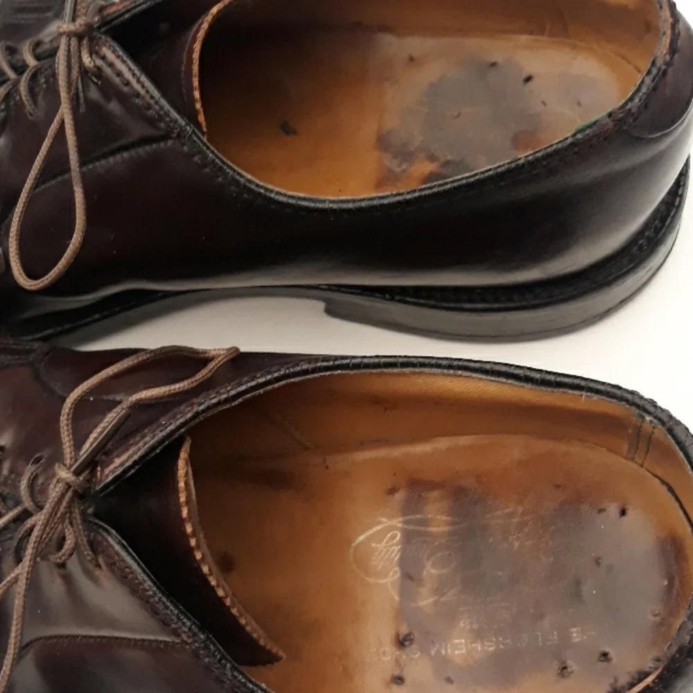 FLORSHEIM Imperial Dark Brown Leather SHELL Sz 9 E Mens Dress Shoes‎